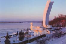 набережная Самары зимой