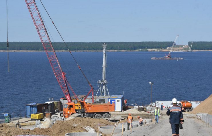 Строительство нового моста через Волгу в Самарской области 