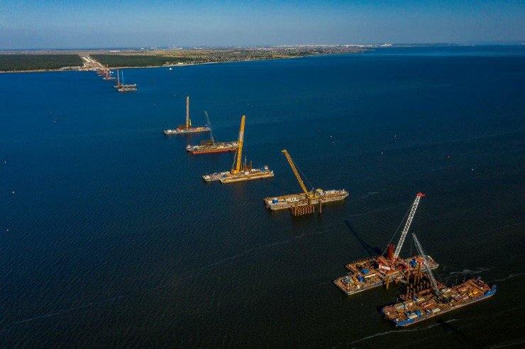 Строительство моста через Волгу в Самарской области