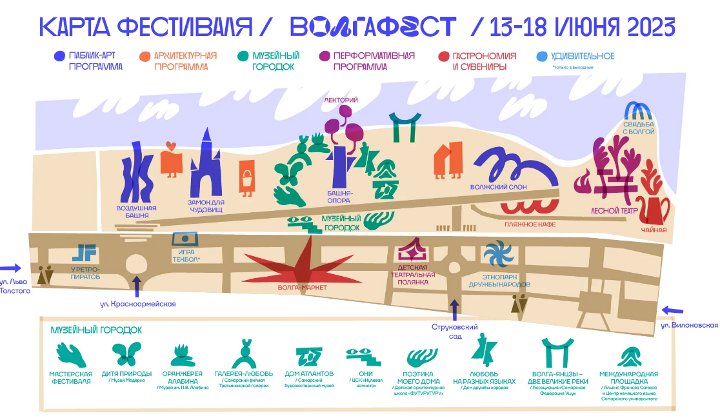 Карта фестиваля Волгафест 2023 в Самаре