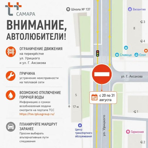 схема ограничения движения в самаре