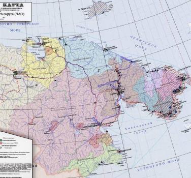 Карта автодорог чукотки